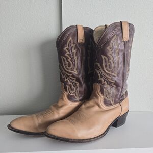 DAN POST Soft Leather Cowboy Boots Tan Men's 13